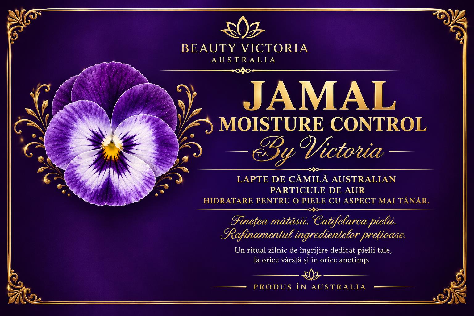 JAMAL Moisture Control By Victoria – cremă hidratantă cu lapte de cămilă australian și particule de aur